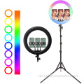 USB-betriebenes 14&#39;&#39; RGB-Ringlicht mit Stativ